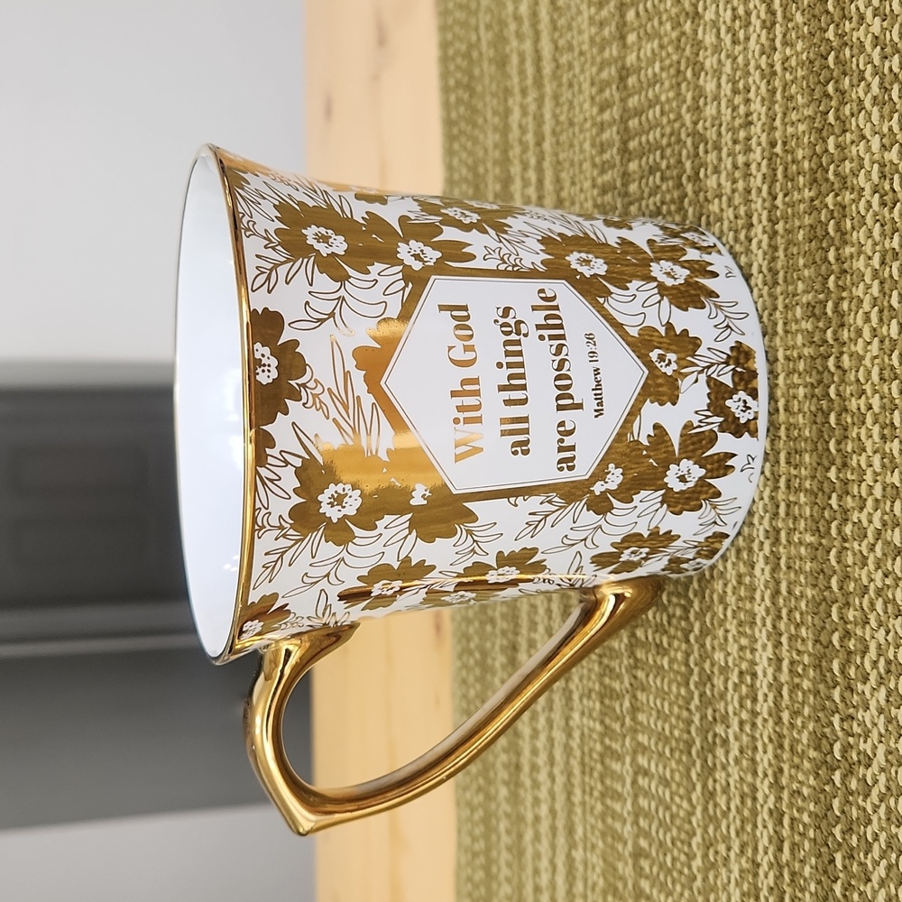 10 Strawberry Street WITH GOD ALL THINGS ARE POSSIBLE Coffee Mug